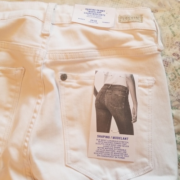 Nwt Shaping Skinny White Demin Jean's Size 29/32 - Picture 6 of 8